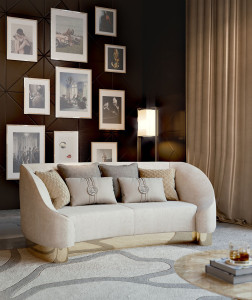 3-местный кожаный диван