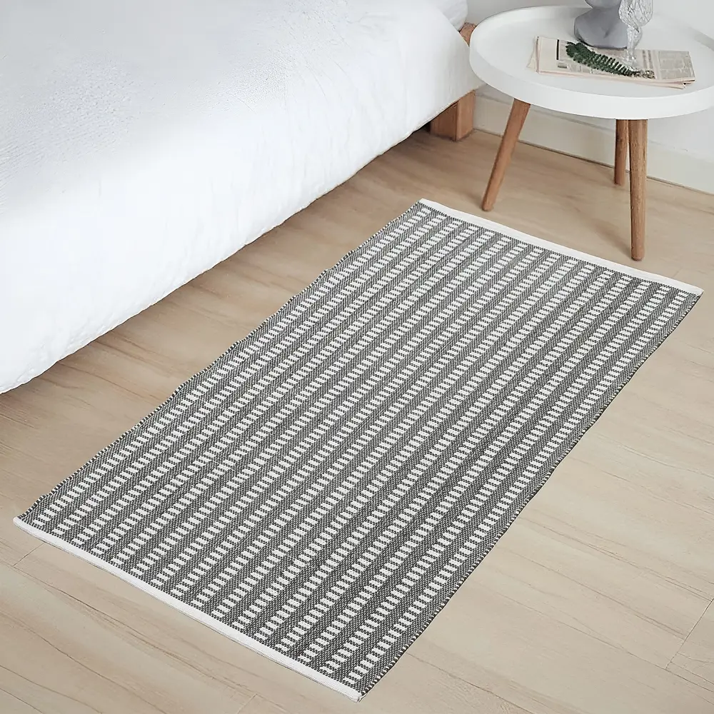 Коврик декоративный хлопок Брик IC-17584 см цвет 80x150 см цвет черный CTIM STLM-2120080