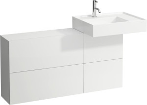 H4082920336451 Боковая стенка с одной дверцей и двумя створками, раковина справа LAUFEN PRO