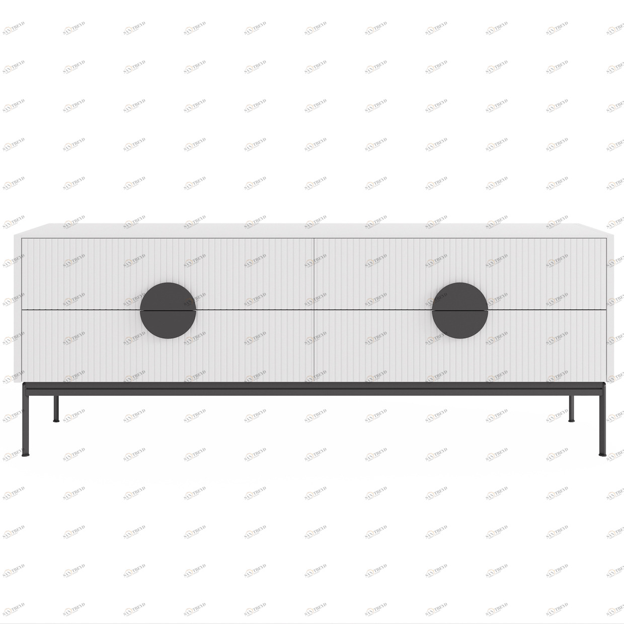 Тумба под телевизор белая с ящиками Alto BRAGIN DESIGN LIVING 00-3974636 Белый