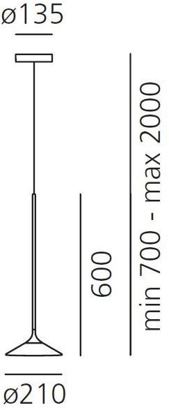 Artemide Подвесной светильник из метакрилата прямого света  0351030a / 0352030a  - Вид №5