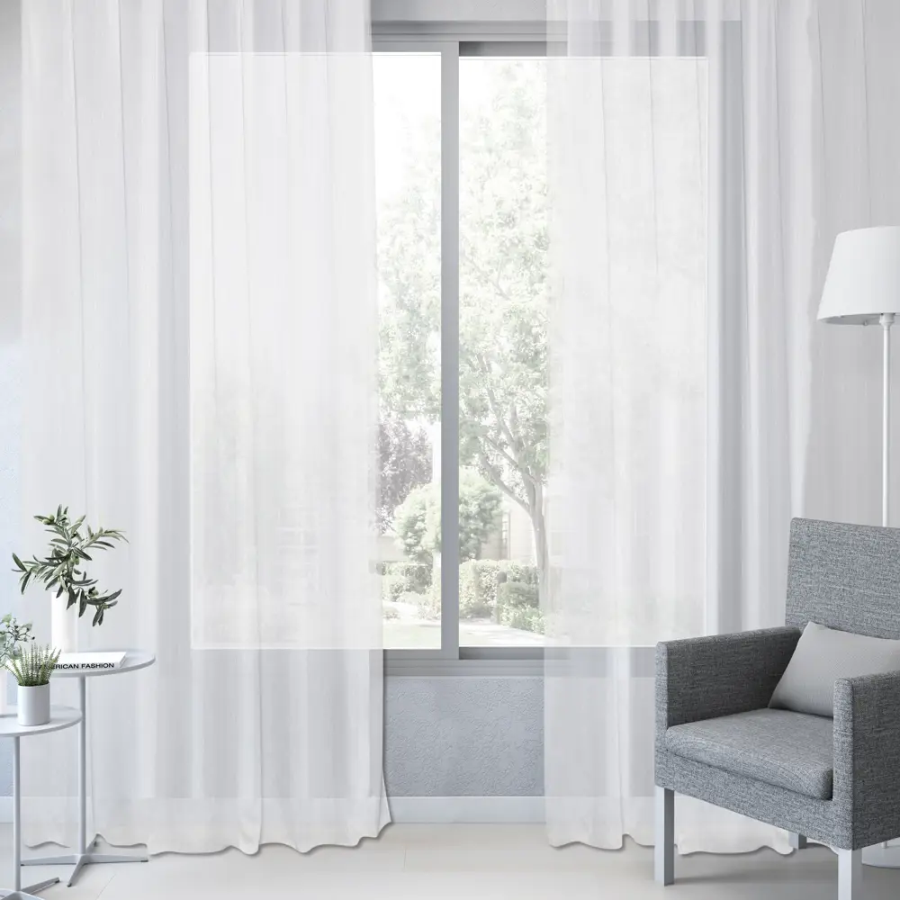 Тюль на ленте Inspire Arriba 250x280 см цвет белый 88311146 STLM-2111315  - Вид №5