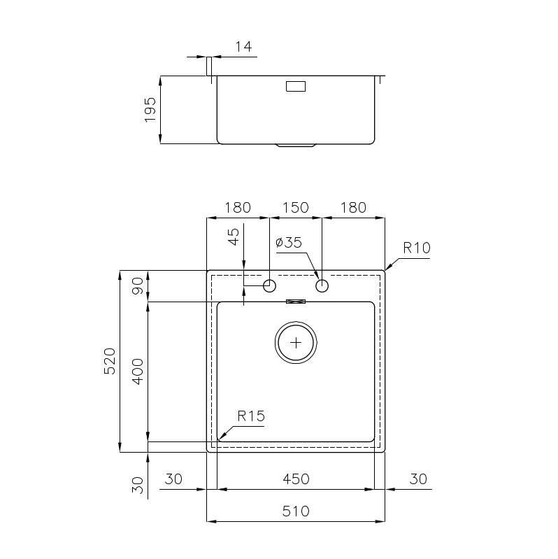 2264050 Мойка KE Filotop 2264050 Fosterspa  - Вид №1