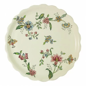 Тарелка керамическая белая с цветами обеденная "Прованс" NUOVA CER ПРОВАНС 00-3946743 Белый