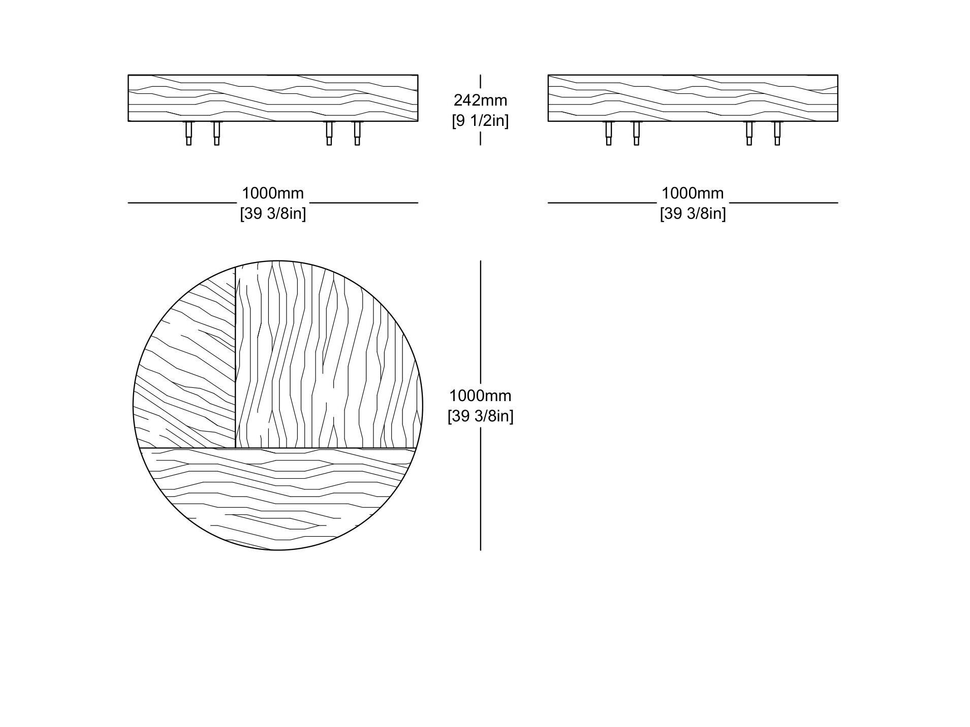 Ebony круглый низкий журнальный столик MisuraEmme GEMINI ARCH-00116817 - Вид №8