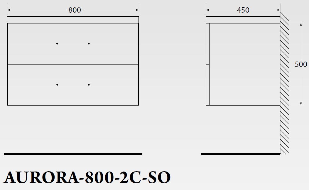 Мебель для ванной BelBagno AURORA-800-2C-SO-MV - Вид №1