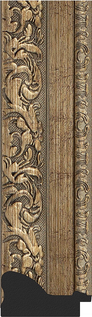 BY 7157 Зеркало в багетной раме - виньетка античная латунь 85 mm EVOFORM Octagon - Вид №3