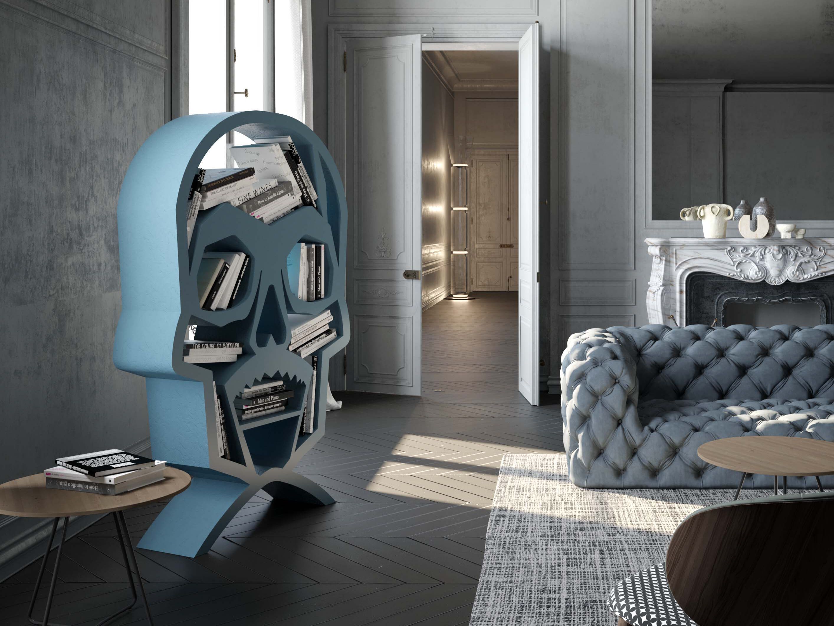 Двухсторонний книжный шкаф из лакированного бетона Voltan GIOIA ARCH-00047426