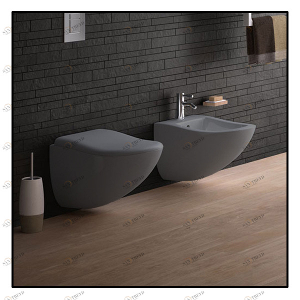 FLVSBR Подвесной унитаз настенный Серый Ceramica Cielo FLUID Италия