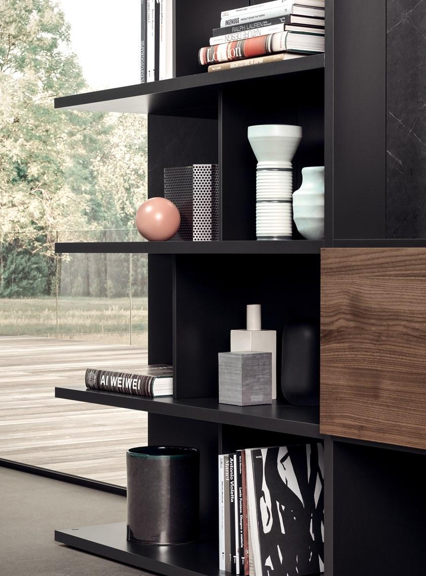 PIANCA Модульный книжный шкаф из дерева с торцом без бортика Spazioteca sun-id-1490928 - Вид №2