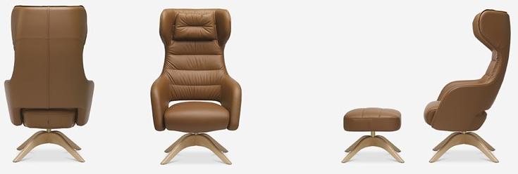 Sinetica Вращающееся кресло на козелке из кожи с подлокотниками Captain sun-id-1498637 - Вид №5