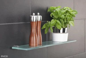 GTE24-34 Полкодержатели стеклянные для полок толщиной 10-12 мм. PHOS