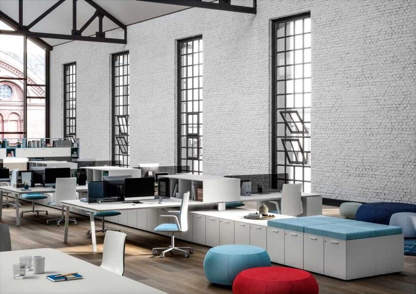 Bralco Многофункциональное рабочее место из закаленного стекла с перегородками и встроенной полкой Take off sun-id-1485108 - Вид №2