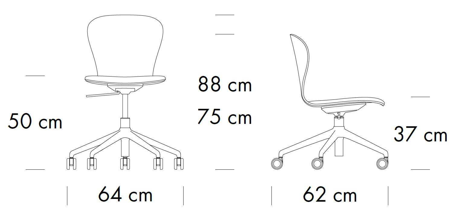 Деревянный стул с мягким сиденьем с колесами THONET S 220 ARCH-00056032 - Вид №2