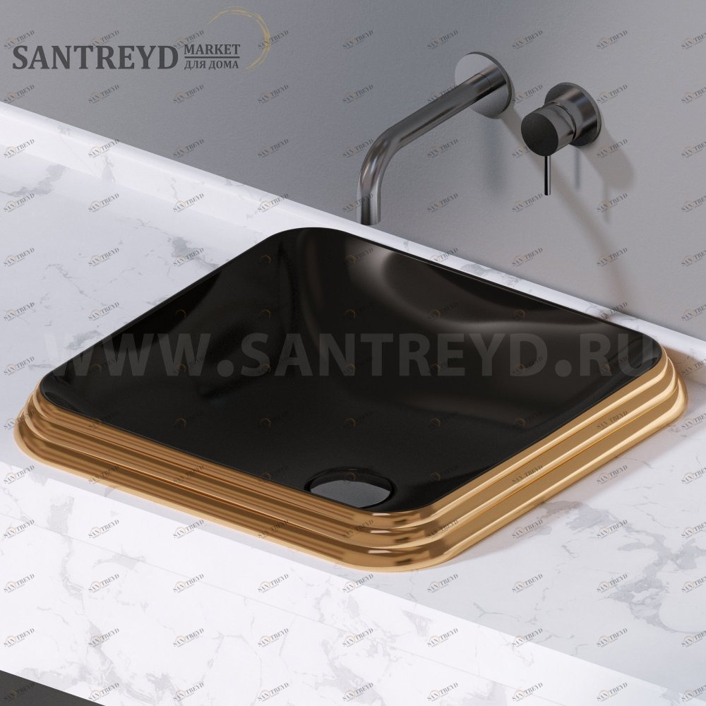 L609252 Накладная раковина под столешницу  квадратная A. e T. Italia GLASS AeT ITALIA