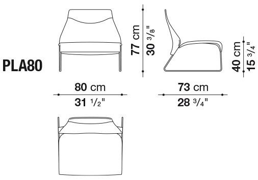 B&B Italia Санное кресло из ткани Lazy '05 Pla80 - Вид №5