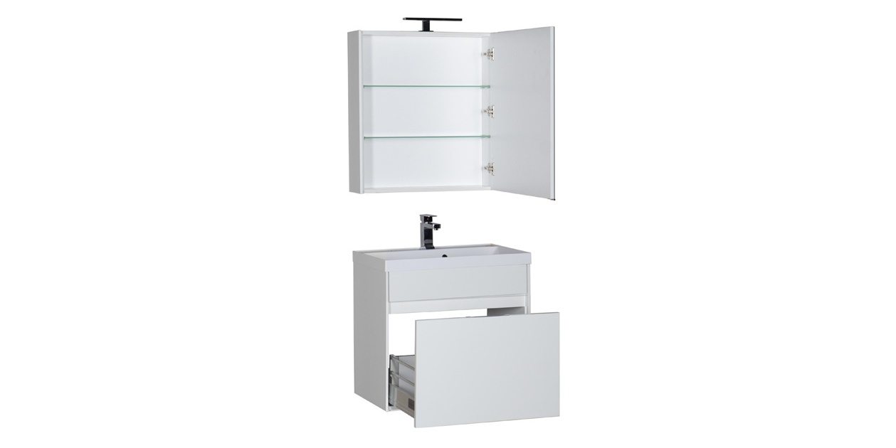 Комплект мебели Aquanet Латина 70 белый (1 ящик) 00180122 - Вид №2