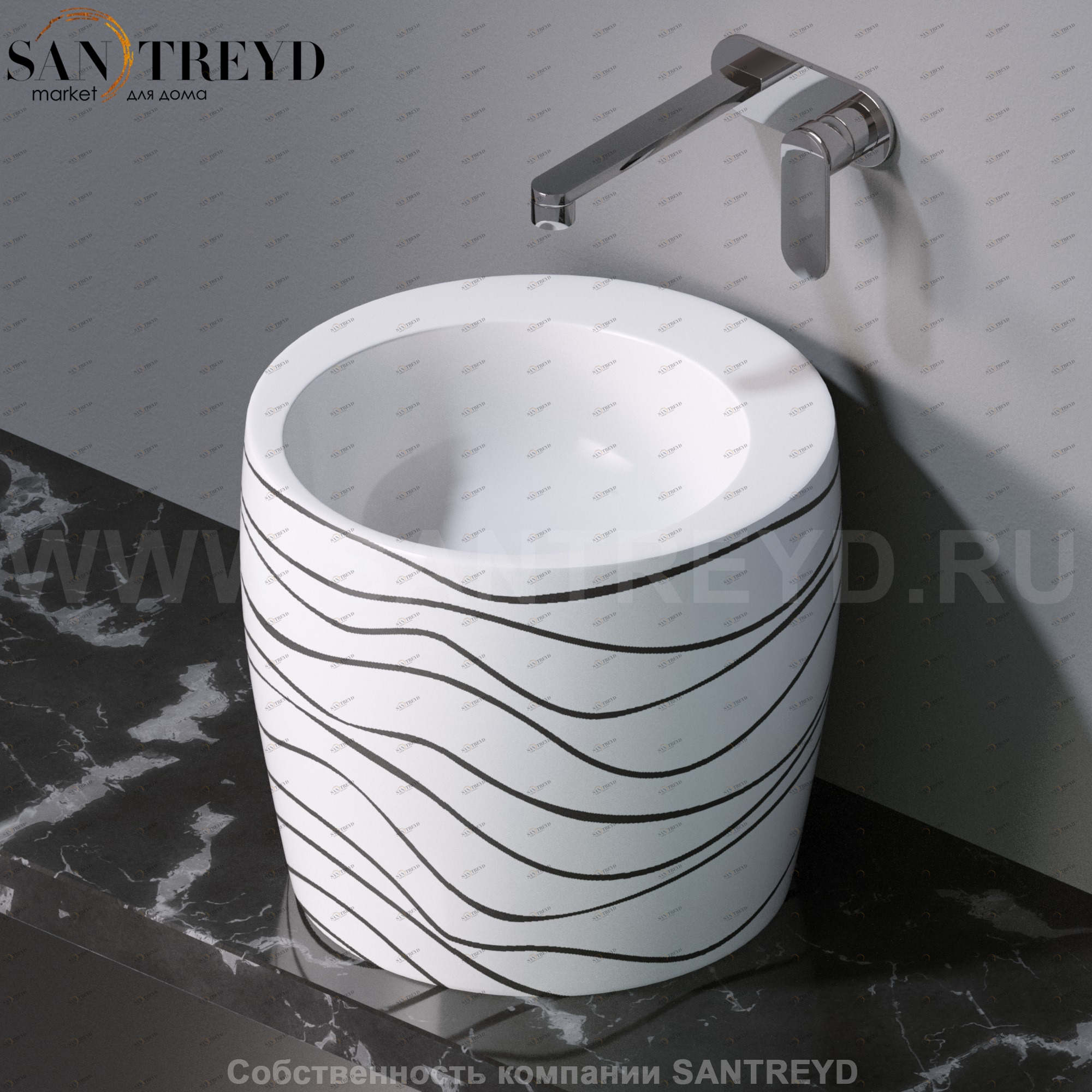 L101410 Накладная раковина на столешницу  круглая A. e T. Italia TOTEM AeT ITALIA