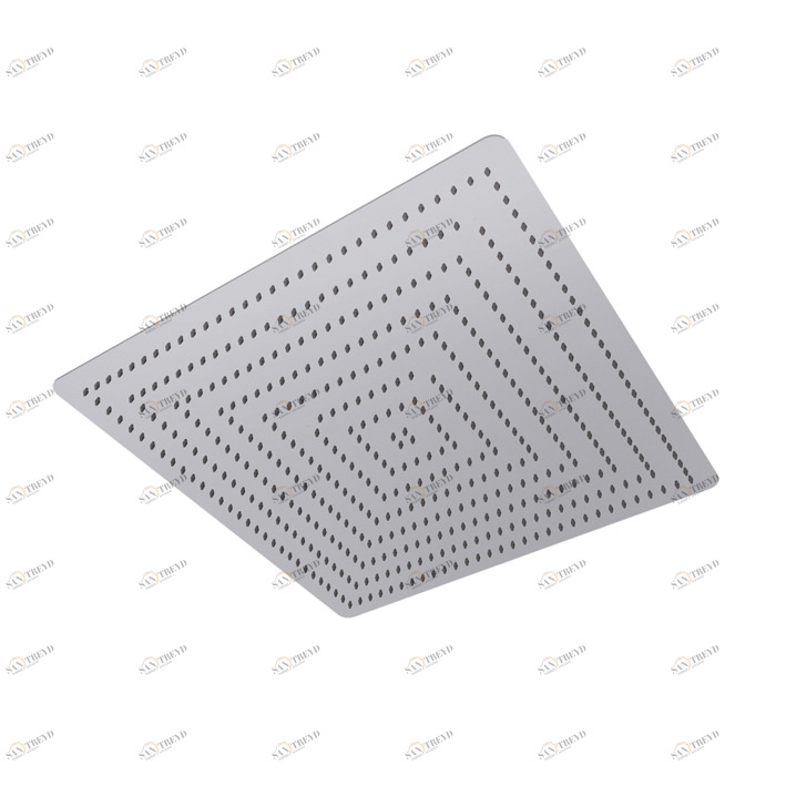 Квадрат 50 см. лейка дождевого душа без шарового шарнира. Расход 18 л / мин. при 3 барах.  Square NOKEN 100090137  INOX MIRROR