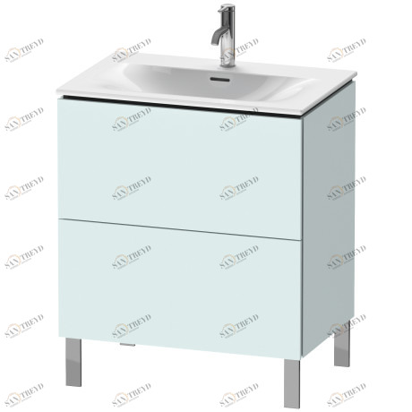LC659600909 Тумбочка напольная L-Cube #LC6596 720 x 481 мм Светло-голубой матовый декор Duravit