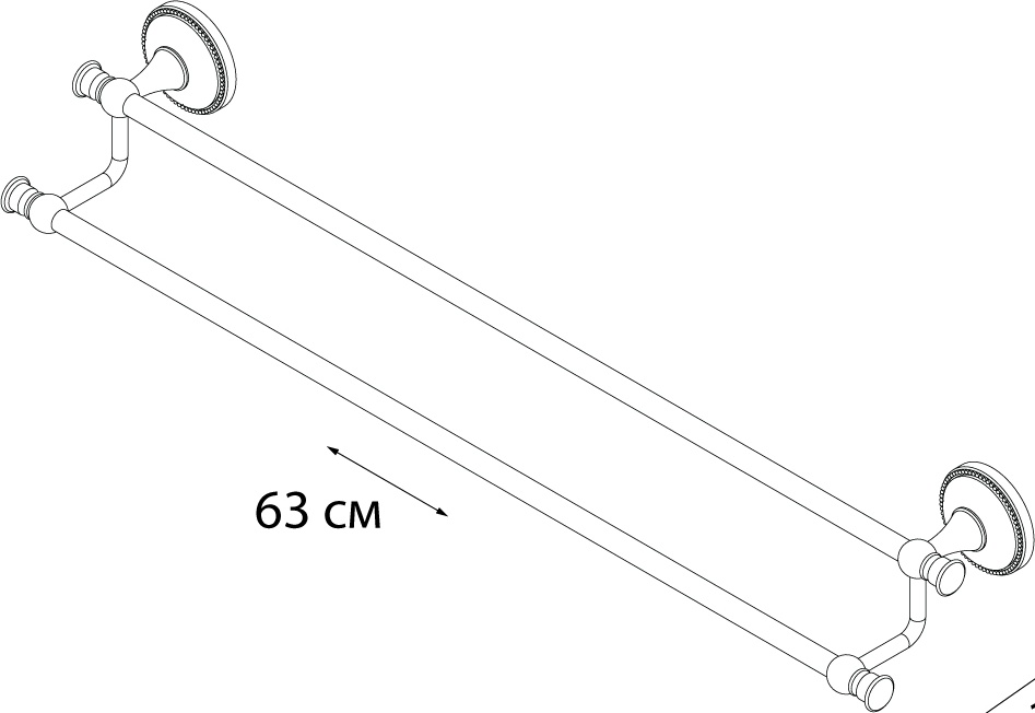 9502 Полотенцедержатель трубчатый двойной GR- GRAMPUS ALFA - Вид №2