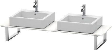 XL047C09090 Консоль для накладных раковин и встраиваемых умывальников, для угла справа X-Large #XL047C 550 мм Фланелево-серый шелковисто-матовый лак Duravit - Вид №2