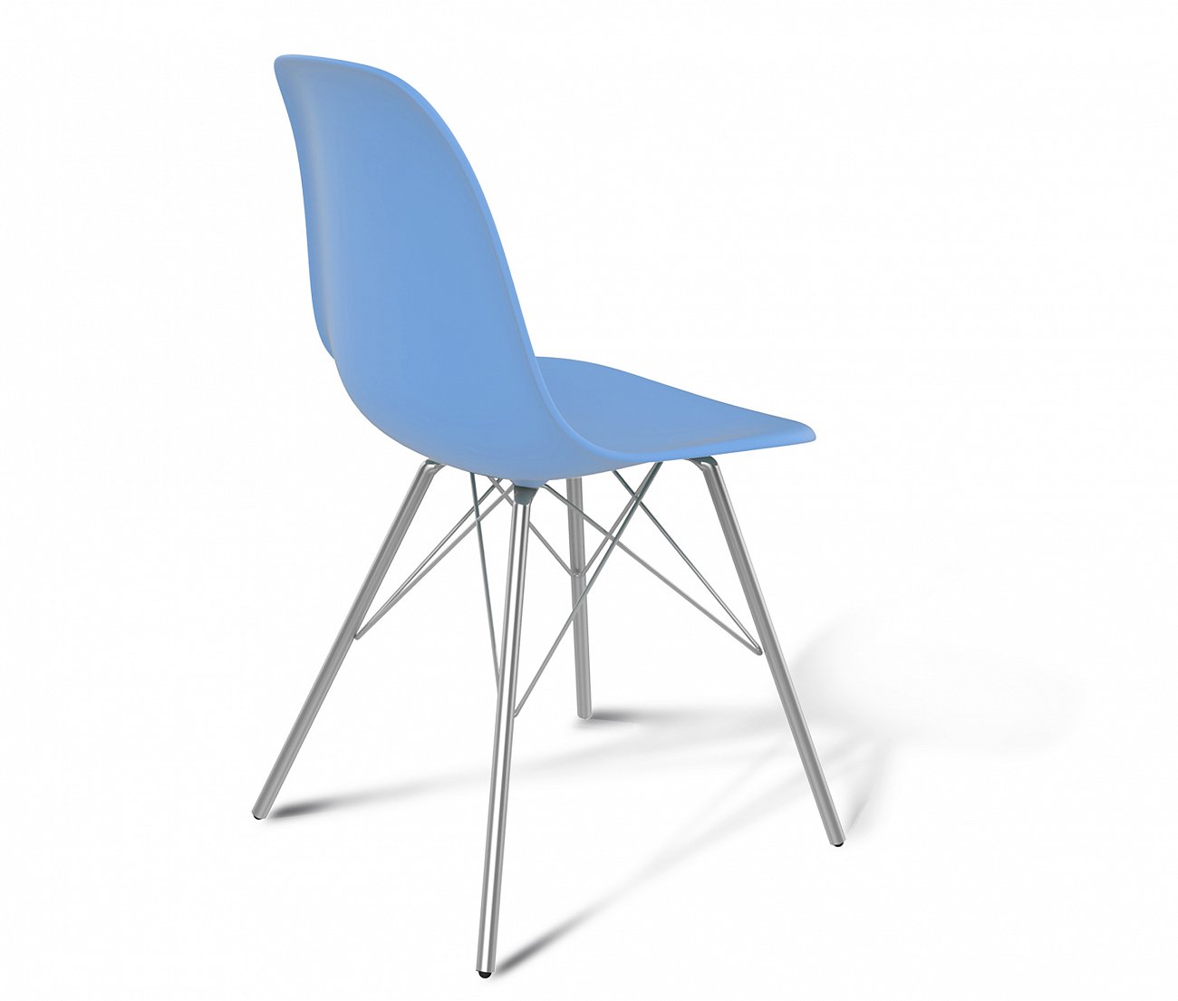 Стул DSR голубой S37 (eames style) SHEFFILTON ДИЗАЙНЕРСКИЕ, EAMES STYLE 015580 Голубой  - Вид №1