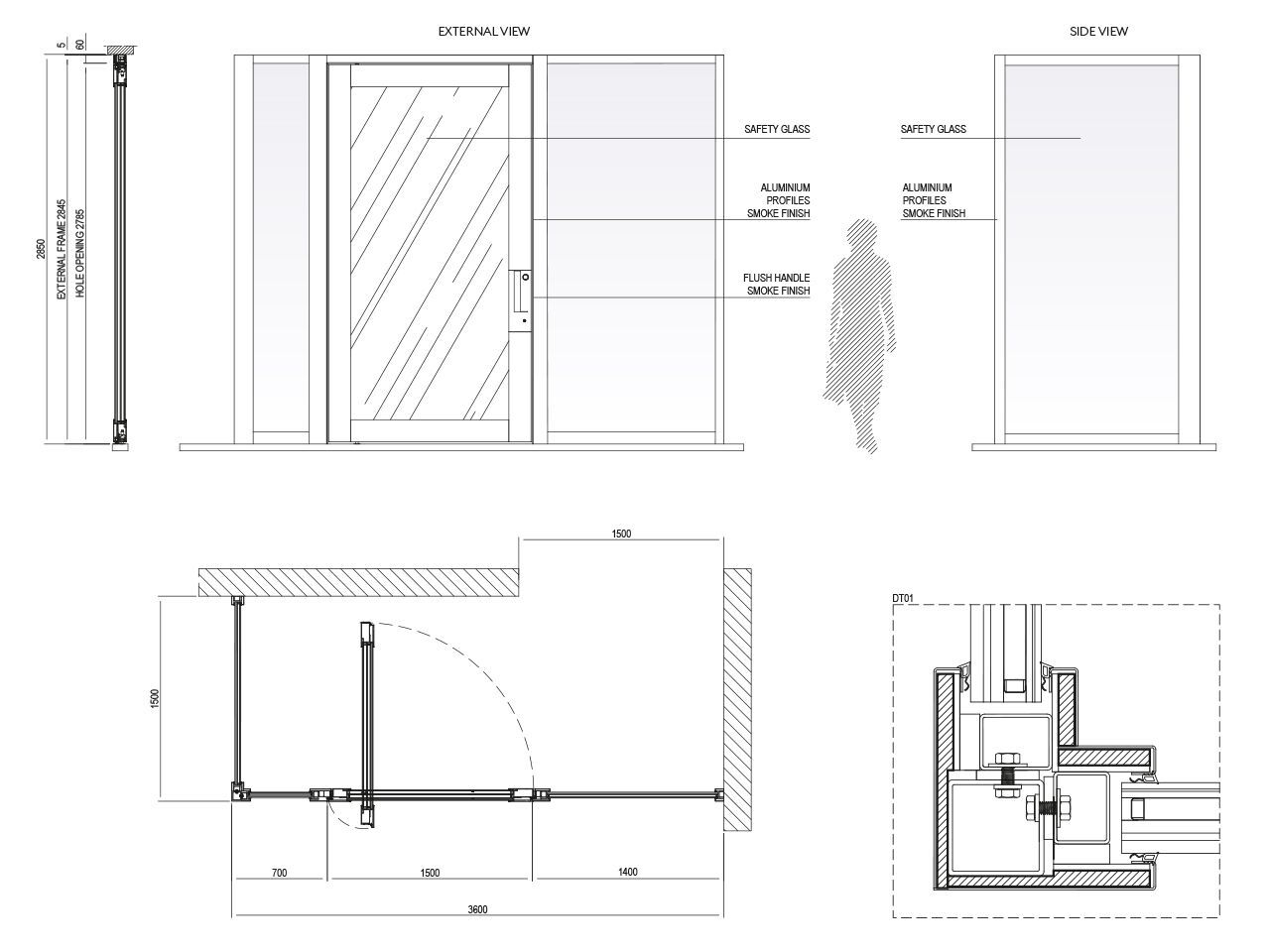 Застекленная входная дверь Oikos Nova ARCH-00029972 - Вид №4