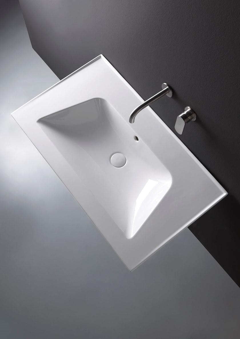 Bm85l Подвесная раковина настенная овальная Ceramica Flaminia Bloom белая - Вид №1