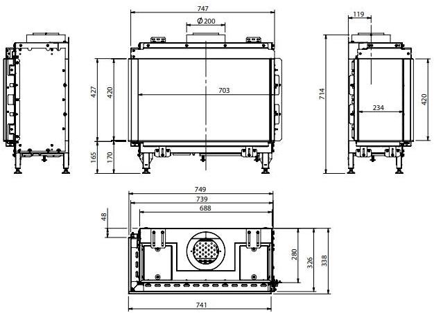 Element4 Угловой газовый камин Summum sun-id-1385332 - Вид №1