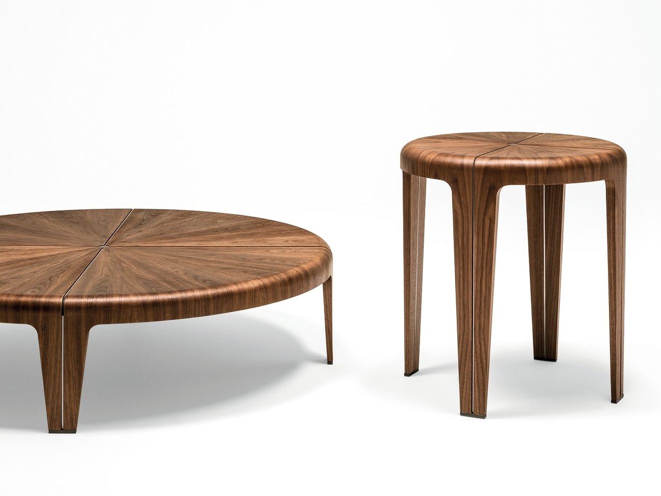 Круглый деревянный журнальный столик Giorgetti ROUND ARCH-00096441 - Вид №1