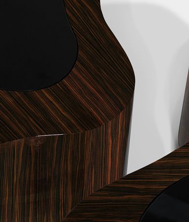 0-055 Центральный стол Wave из черного дерева Boca Do Lobo  - Вид №9