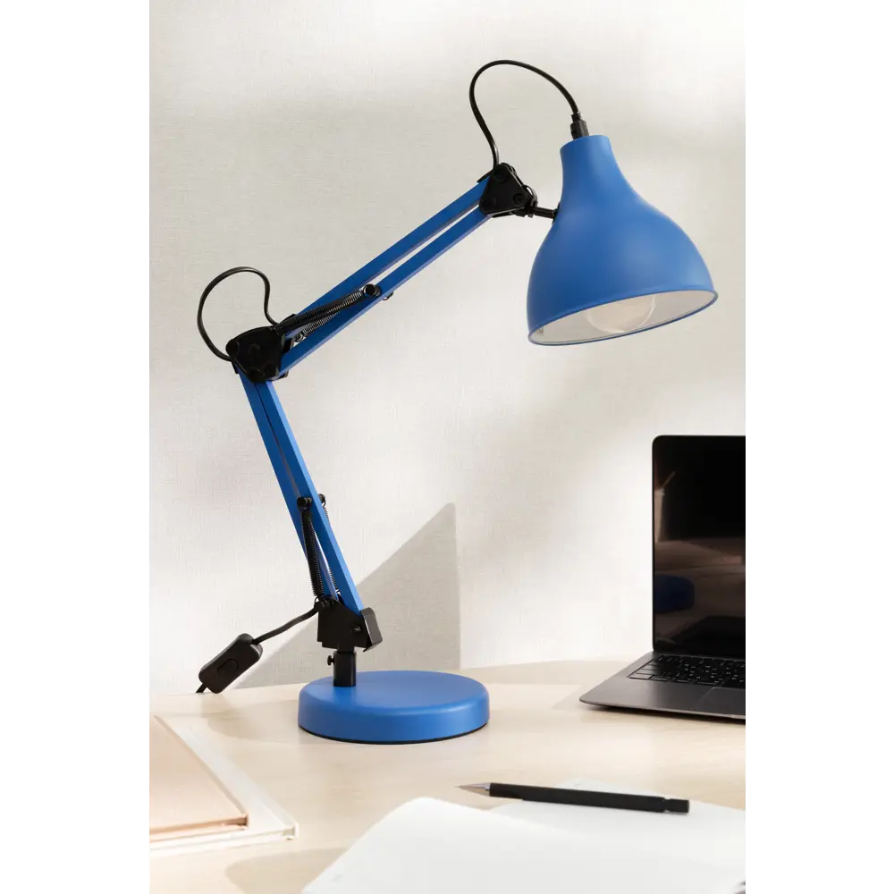 Настольная лампа Inspire Ennis с гибкой арматурой в голубом цвете 82551259 STLM-0029689 - Вид №1