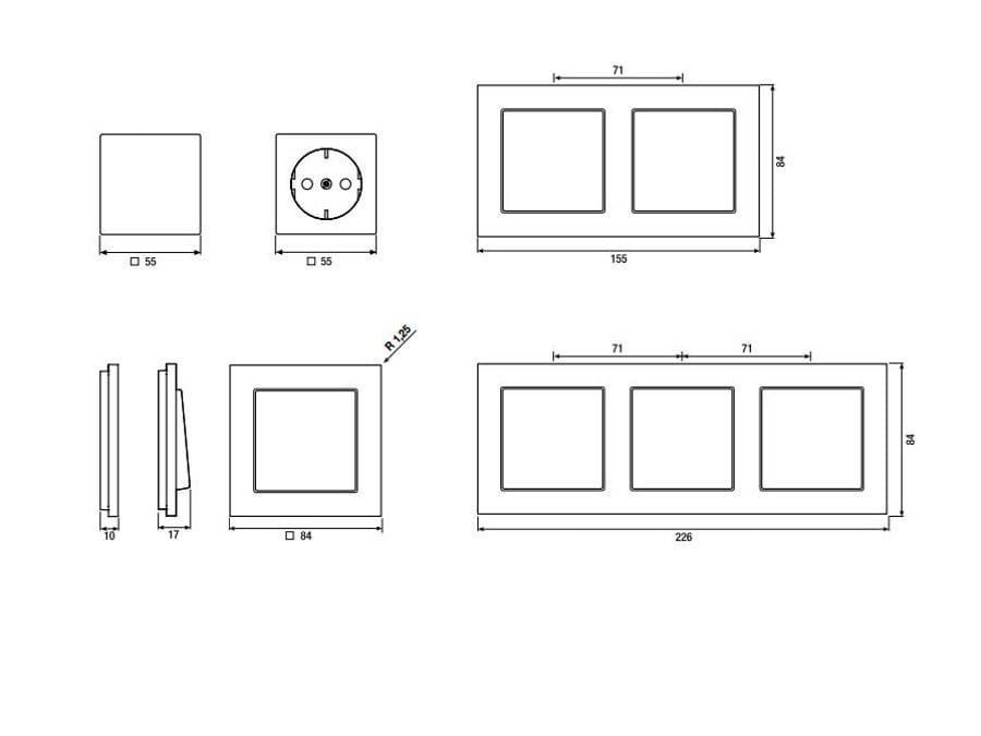 Стеклянная электрическая розетка JUNG a CREATION ARCH-00116753 - Вид №6