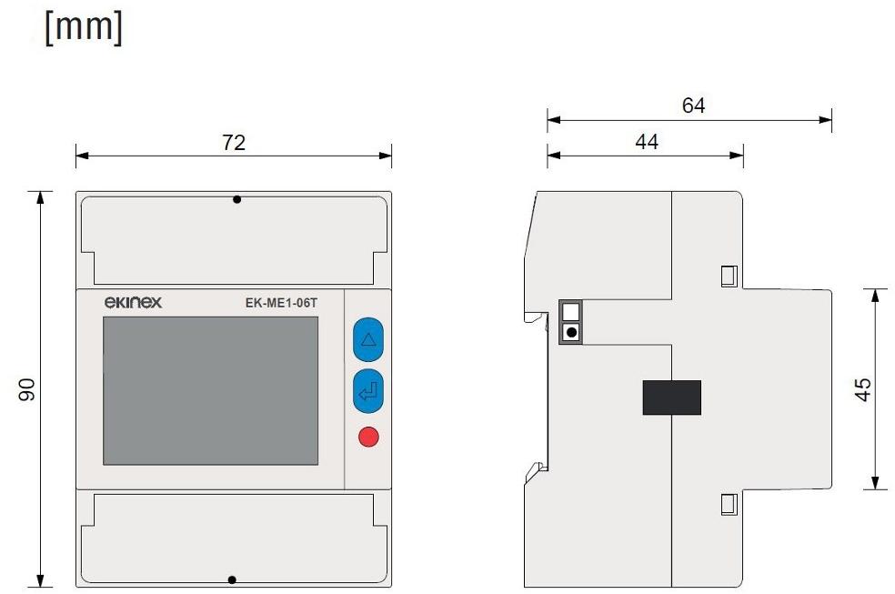 EKINEX Счетчик энергии 6а трехфазный sun-id-1409720 - Вид №1