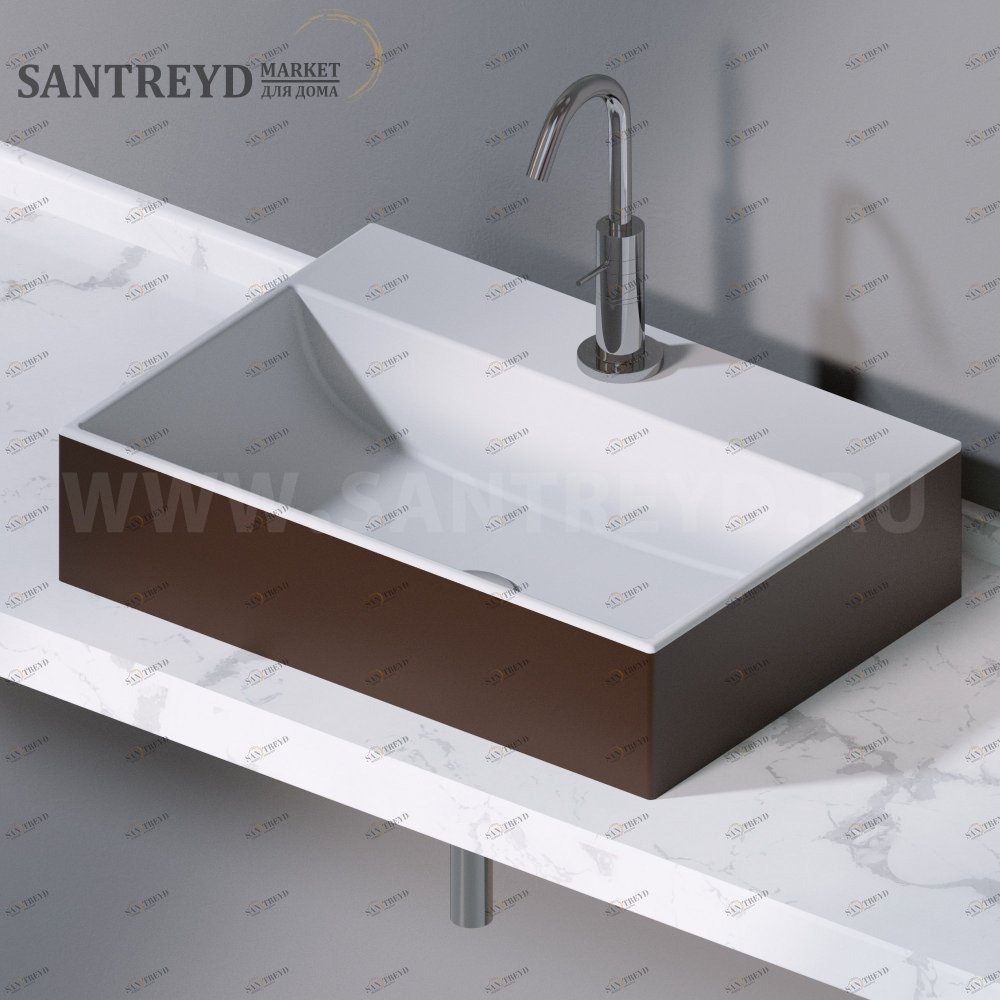 L240207 Накладная раковина на столешницу  прямоугольная A. e T. Italia THIN AeT ITALIA