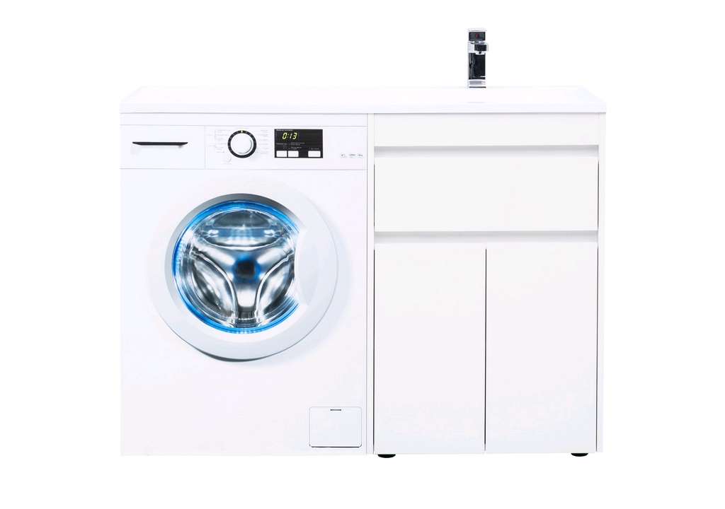 Тумба с раковиной Aquanet Токио 120 R белый (напольная, 1 ящик, 2 дверцы) 0023774500235500 - Вид №3