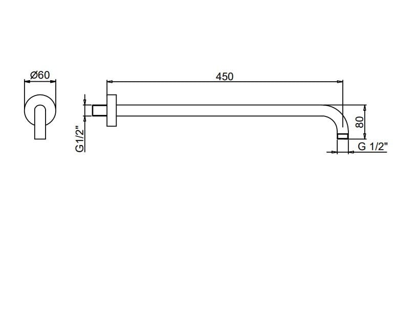 Насадка для душа с дождевой насадкой Fantini Rubinetti 8084+8028 ARCH-00097087 - Вид №3