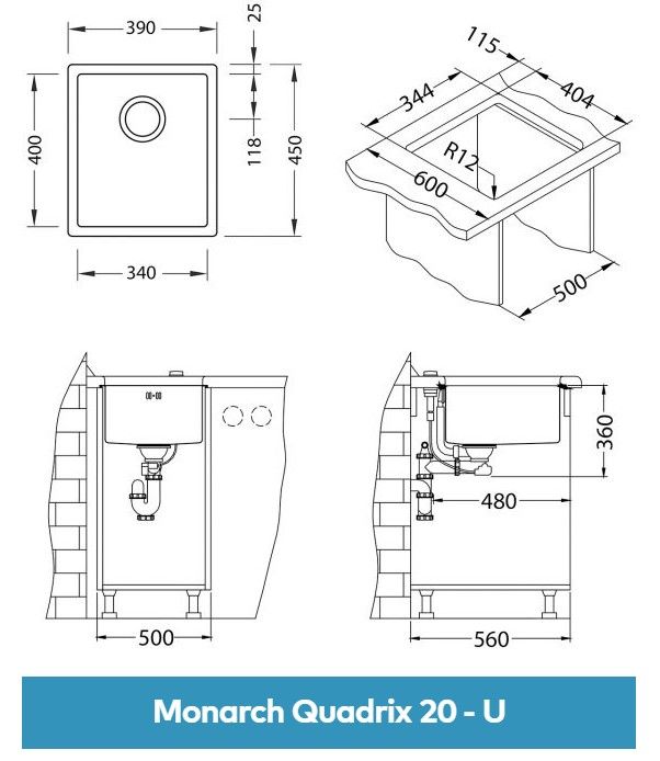 Мойка Alveus Quadrix Monarch 20 1103318 - Вид №2