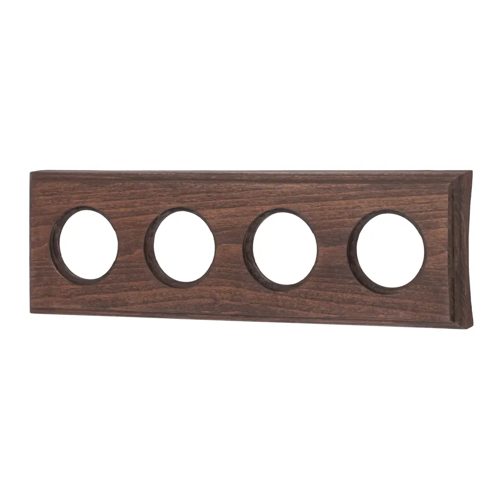 Рамка для розеток и выключателей Electraline 4 поста 260 мм цвет коричневый BF-17 STLM-2184786