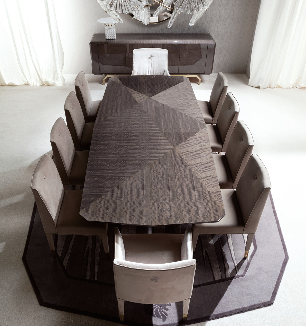 5992 Infinity прямоугольный стол с деревянным основанием - giorgio collection - Вид №1