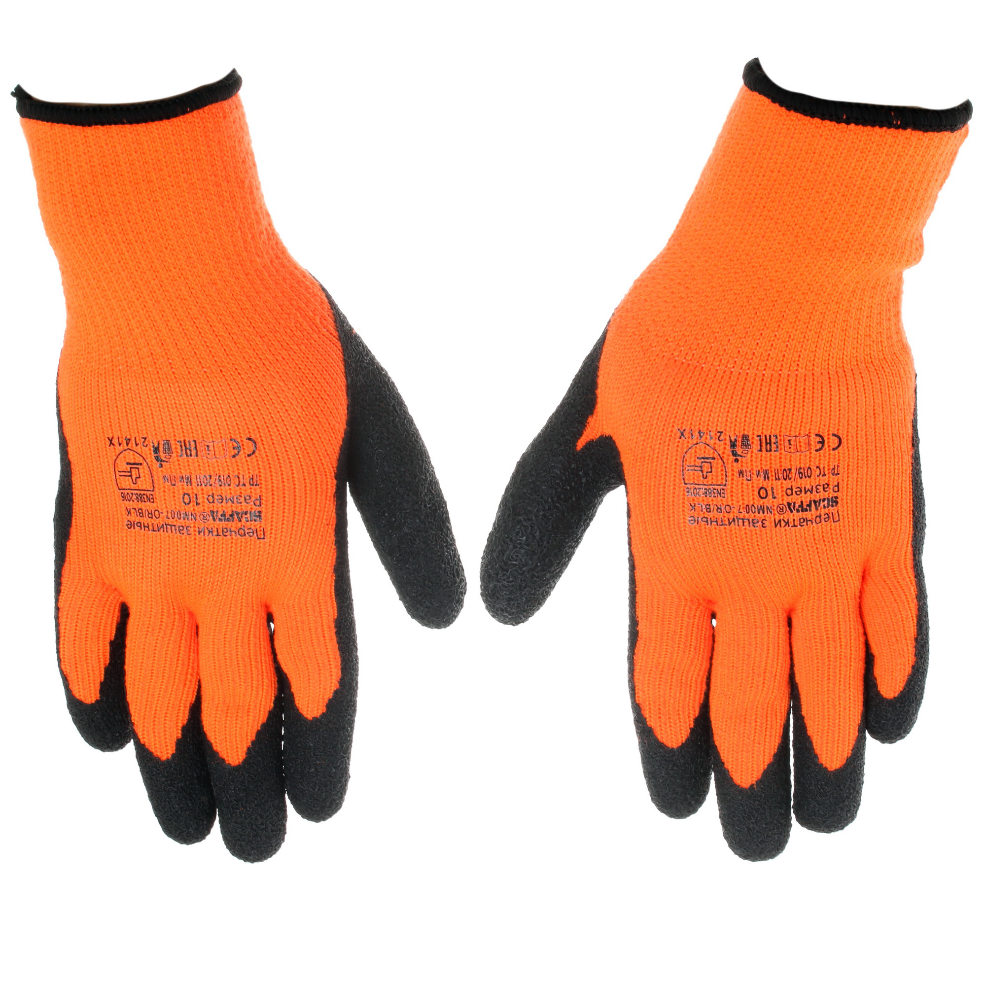Перчатки трикотажные Scaffa NM007-OR/BLK 5349675 STDN-0078655