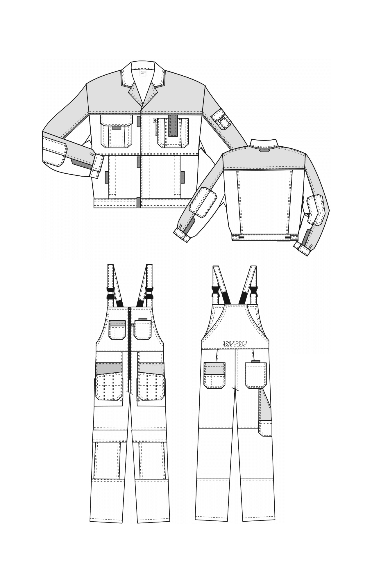 65253 Костюм "Профессионал-2" василек-светло-серый  Летняя спецодежда  размер 60-62/158-164  - Вид №6