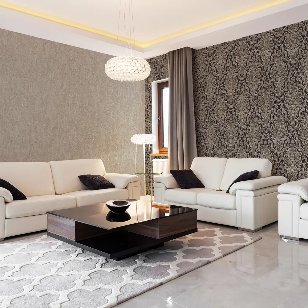 Обои флизелиновые Московская обойная фабрика Этро Шенил черные 4057-8 1.06 м STLM-2052665 - Вид №3