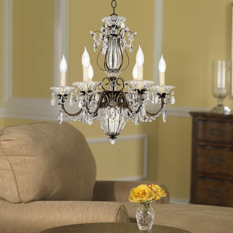 Люстра хрустальная 57х53 см бронзовая Bagatelle 1246-76 SCHONBEK ДИЗАЙНЕРСКИЕ 00-3883014 Бронза;прозрачный  - Вид №2