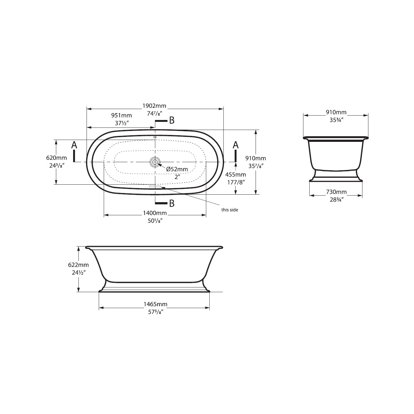 Ванна / Elwick Victoria+Albert sun-id-373613 - Вид №2