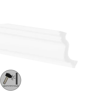 Плинтус потолочный ударопрочный полистирол NMC WT10 белый 84x84x2000 мм
