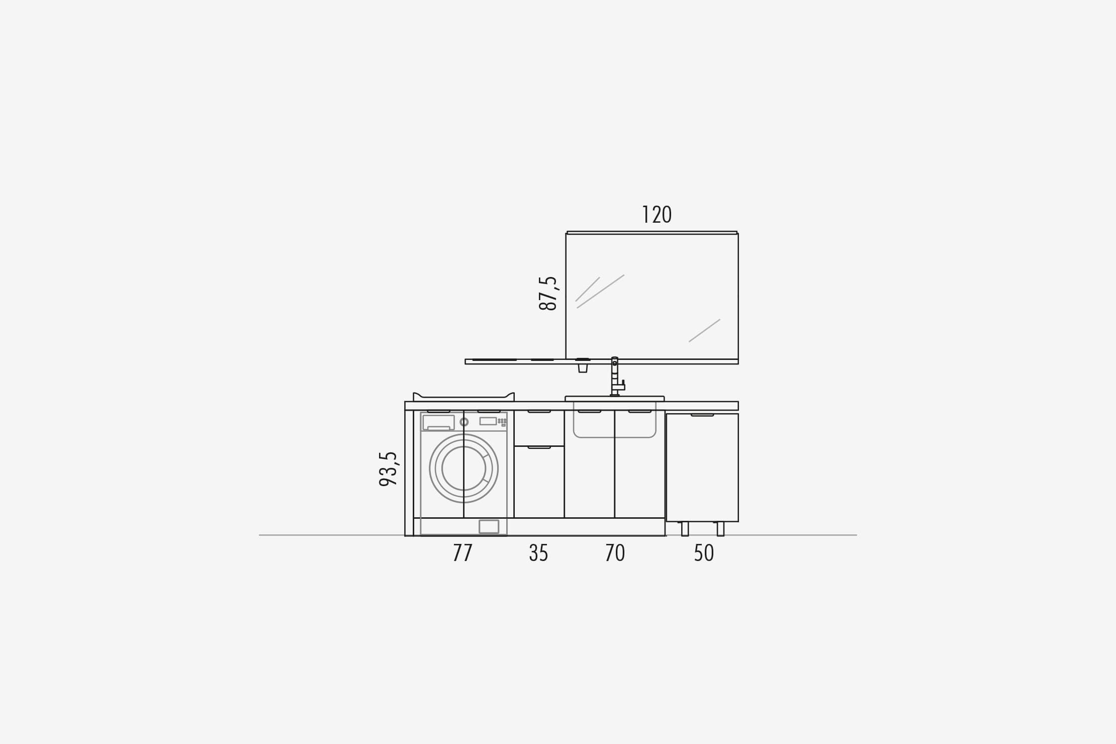 Комплект мебели 02 Arcom Gres / laminam STARC260 - Вид №6