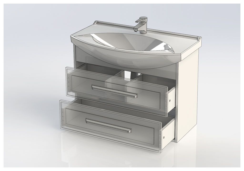 Тумба с раковиной Aquanet Остин 85 дуб сонома/белый 0020172400175448 - Вид №4
