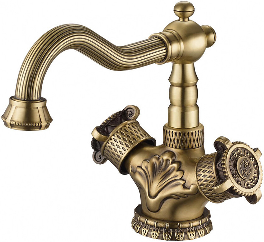 Смеситель ZorG Antic A 3009U-BR для раковины, бронза